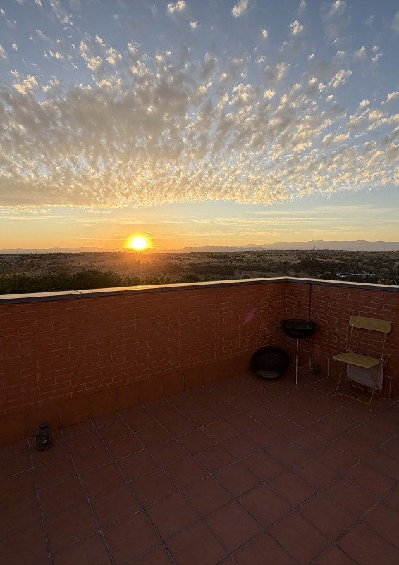 Terraza en Madrid (Montecarmelo) para eclipse solar del 12 de agosto