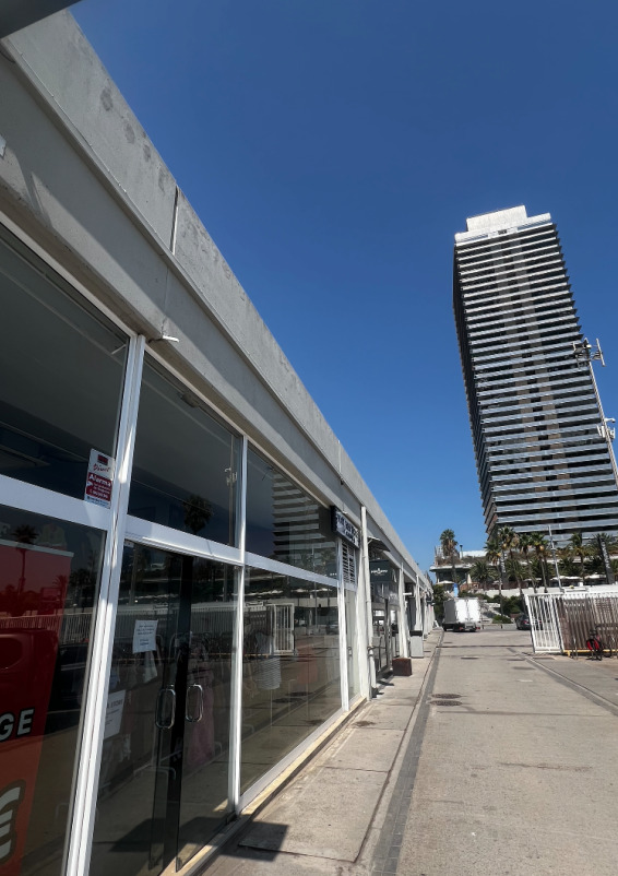 Showroom with amazing natural light and views of the marina