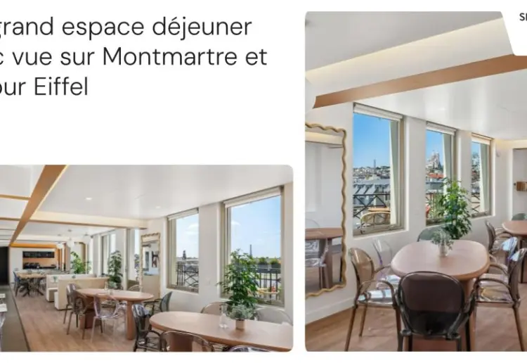 Superbe espace de 406m² avec terrasse, cuisine et vue sur le Sacré-Cœur