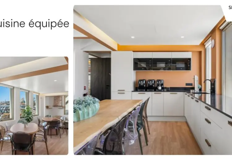 Superbe espace de 406m² avec terrasse, cuisine et vue sur le Sacré-Cœur